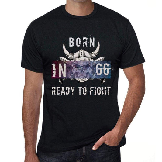 66 Ready To Fight Mens T-Shirt Black Birthday Gift 00388 - Black / Xs - Casual