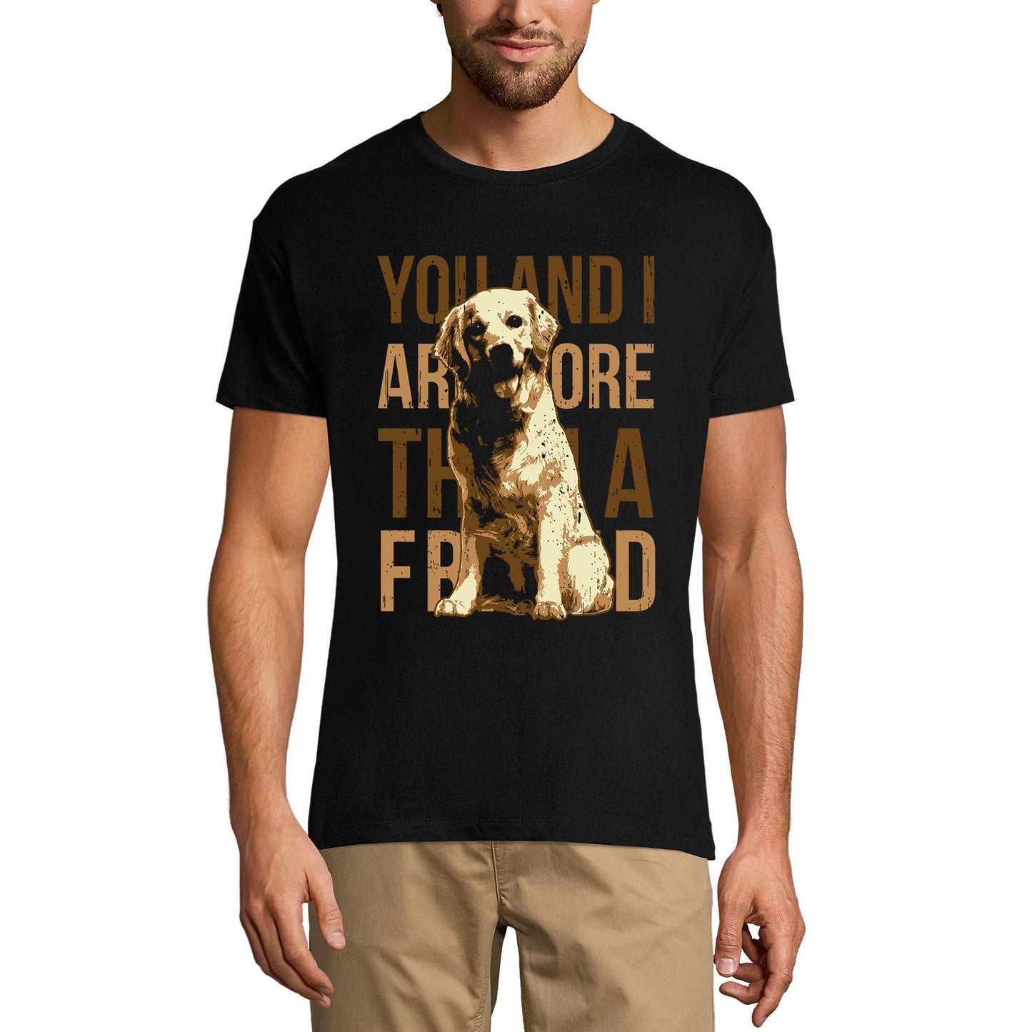 T-shirt graphique ULTRABASIC pour hommes Toi et moi sommes plus qu'un ami - Chemise pour chien