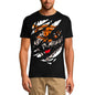 ULTRABASIC Herren Torn T-Shirt Angry Tiger Face – Kurzarmshirt für Männer