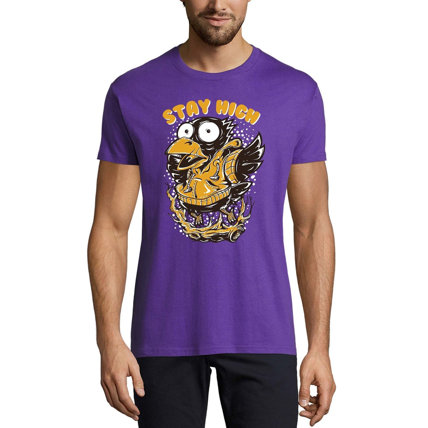 ULTRABASIC Herren-Neuheits-T-Shirt „Stay High“ – lustiges Tier-T-Shirt
