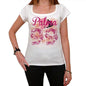 99 Palma City With Number Womens Short Sleeve Round White T-Shirt 00008 - Casual