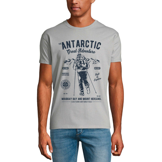 ULTRABASIC Men's Graphic T-Shirt Antarctic Great Adventure Novelty Tee Shirt