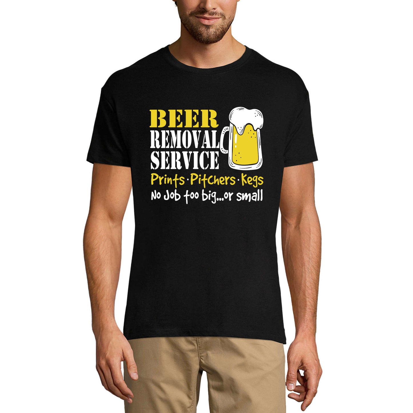 ULTRABASIC Herren T-Shirt Bierentfernungsservice Kein Job zu groß oder klein – Bierliebhaber-T-Shirt