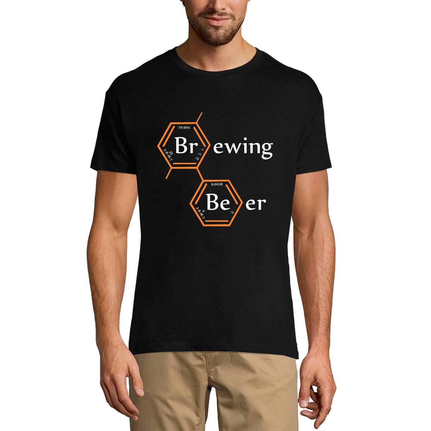 ULTRABASIC Men's T-Shirt Brewing Beer - Periodic Elements Funny Beer Lover Tee Shirt