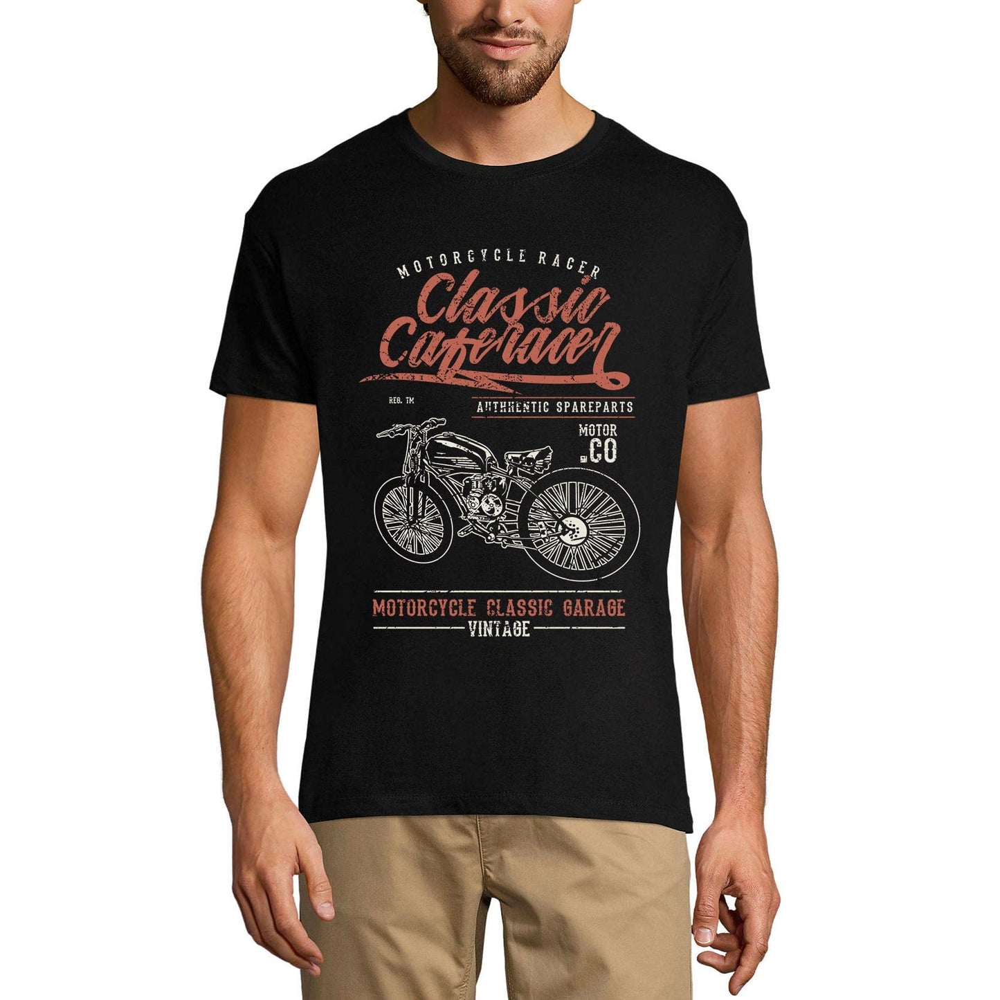 ULTRABASIC Herren T-Shirt Motorrad Racer – klassisches Caferacer Vintage T-Shirt