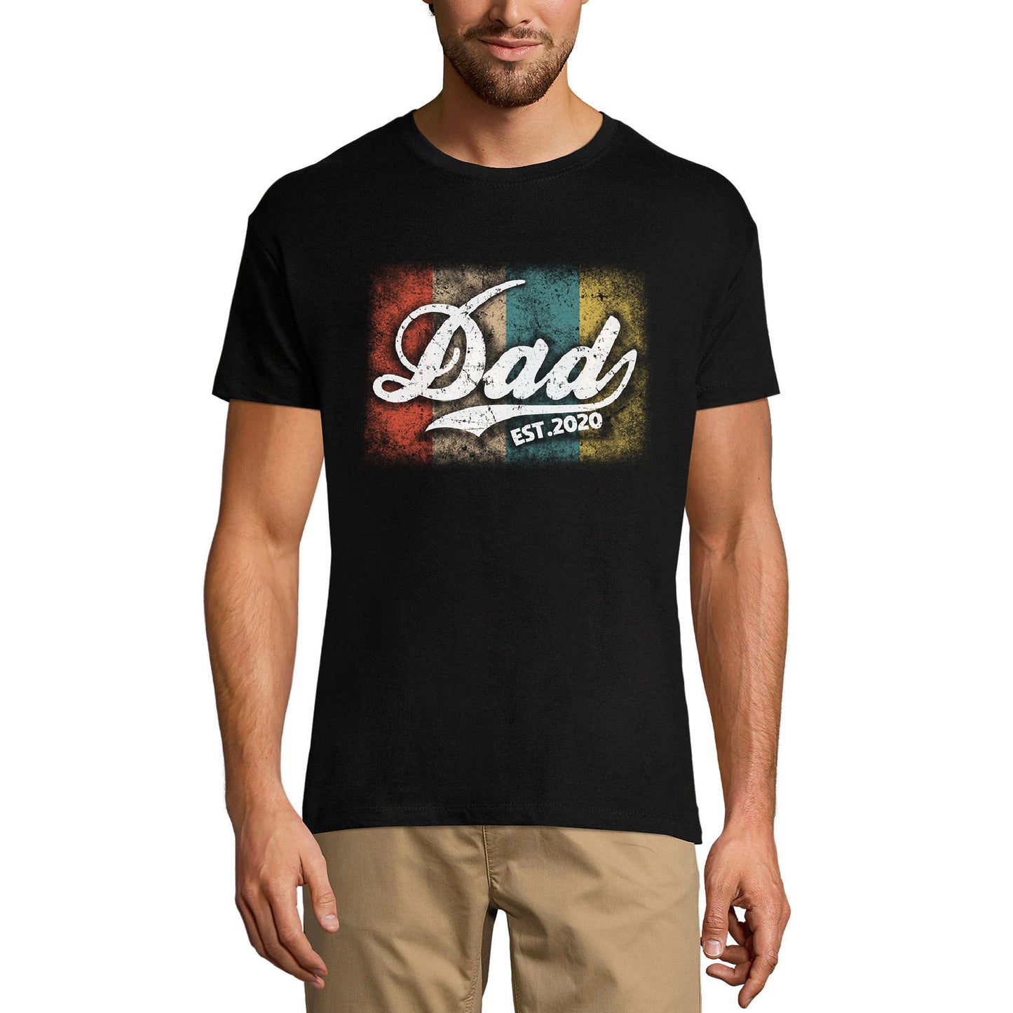 ULTRABASIC Men's Vintage T-Shirt Dad Est 2020 - Graphic Apparel - First Time Dad