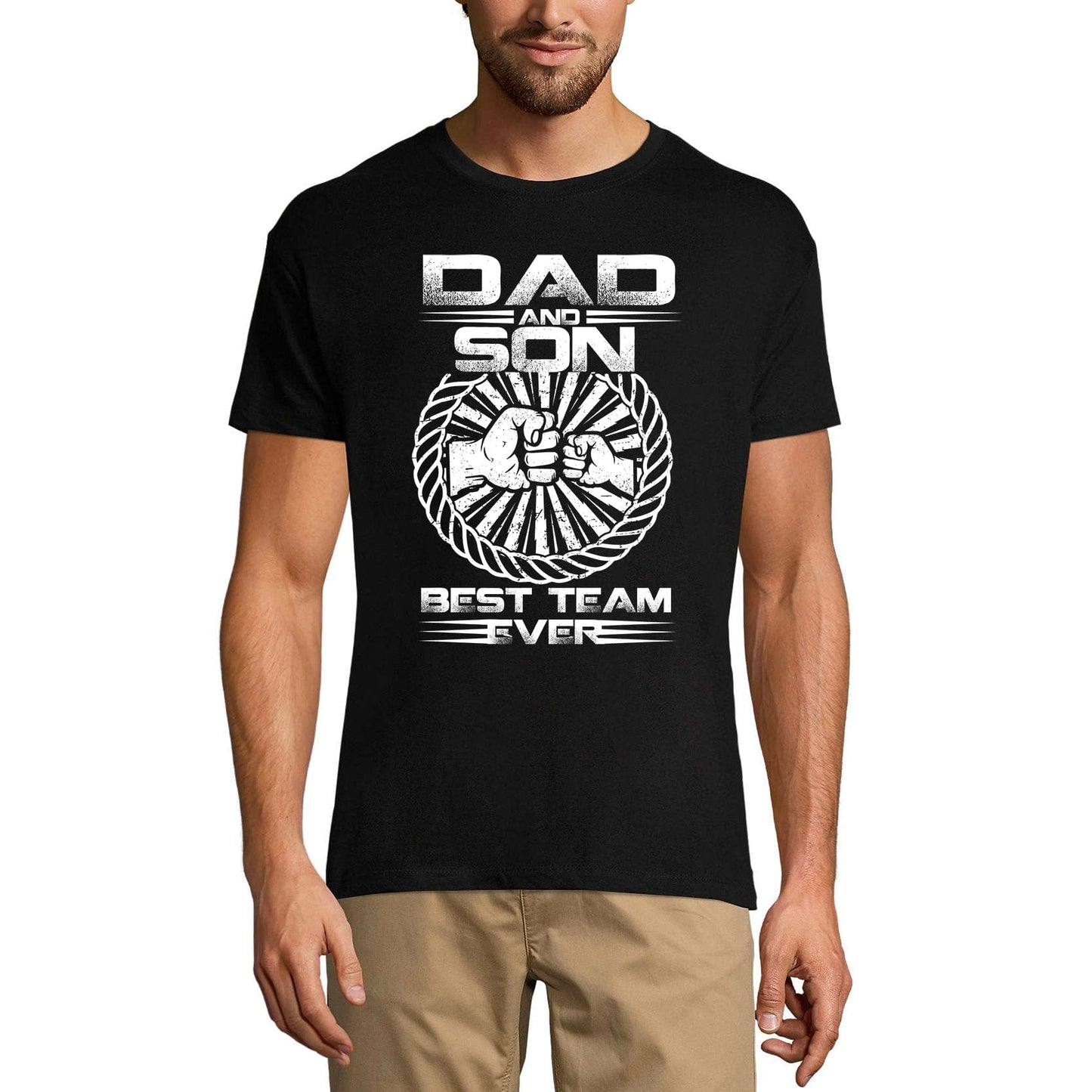 ULTRABASIC Herren-T-Shirt „Dad and Son Best Team Ever“-T-Shirt