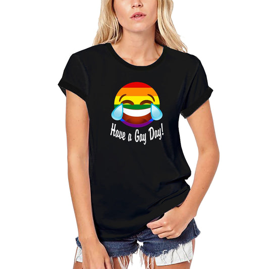 T-shirt bio ULTRABASIC pour femmes Have a Gay Day - T-shirt drôle de fierté LGBT