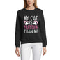 ULTRABASIC Damen-Sweatshirt „My Cat Is Prettier Than Me – Love Cat Paws“.