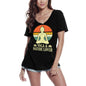 ULTRABASIC Women's V-Neck Retro Budha Yoga and Nature Lover - Funny Yoga Peace Tee Shirt