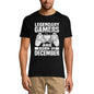 ULTRABASIC Men's Gaming T-Shirt Legendary Gamers are Born in December - Gift for Birthday Tee Shirt
