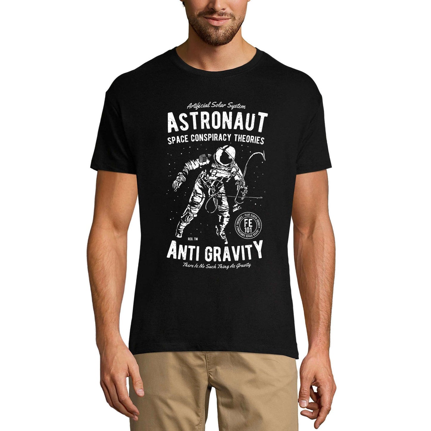 ULTRABASIC Men's T-Shirt Astronaut Space Conspiracy Theories - Anti Gravity Tee Shirt