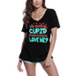 ULTRABASIC Women's T-Shirt Who Needs Cupid When Everyone Love Me - Valentine's Day Short Sleeve Graphic Tees Tops