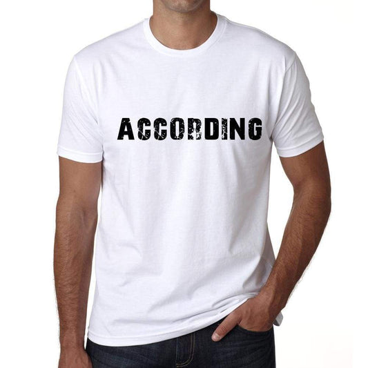 According Mens T Shirt White Birthday Gift 00552 - White / Xs - Casual