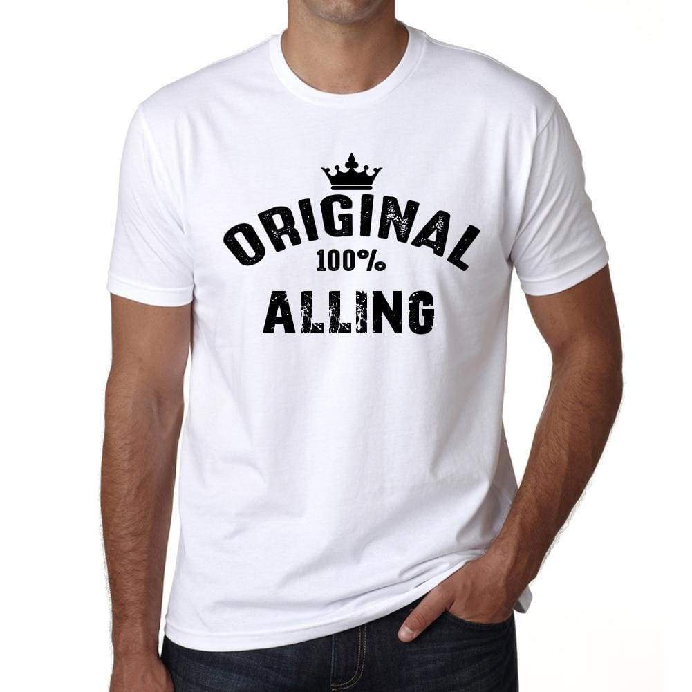 Alling 100% German City White Mens Short Sleeve Round Neck T-Shirt 00001 - Casual