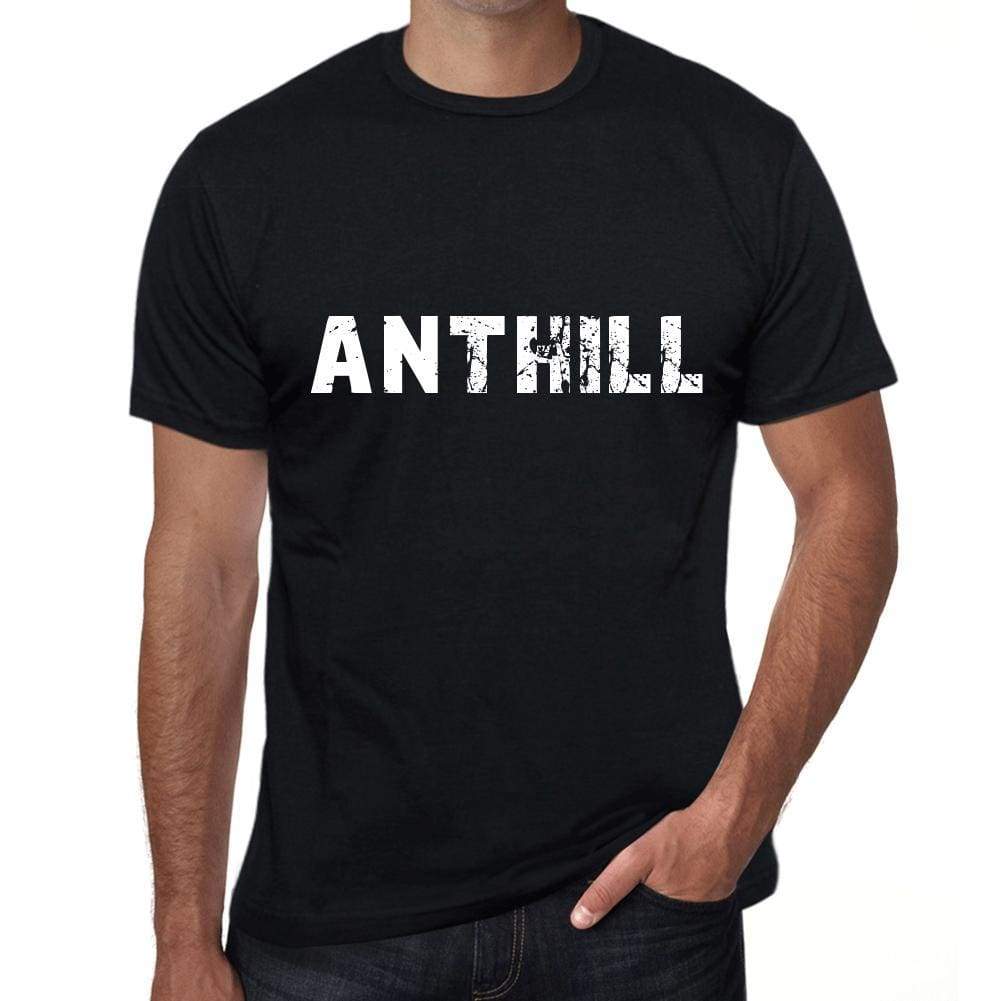 Anthill Mens Vintage T Shirt Black Birthday Gift 00555 - Black / Xs - Casual
