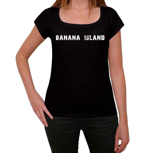 Banana Island Womens T Shirt Black Birthday Gift 00547 - Black / Xs - Casual