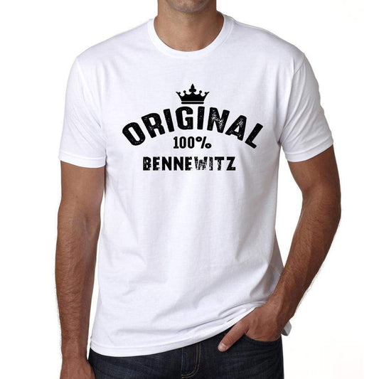 Bennewitz 100% German City White Mens Short Sleeve Round Neck T-Shirt 00001 - Casual