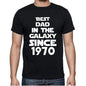 Best Dad 1970 Best Dad Mens T Shirt Black Birthday Gift 00112 - Black / Xs - Casual