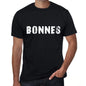 Bonnes Mens Vintage T Shirt Black Birthday Gift 00554 - Black / Xs - Casual