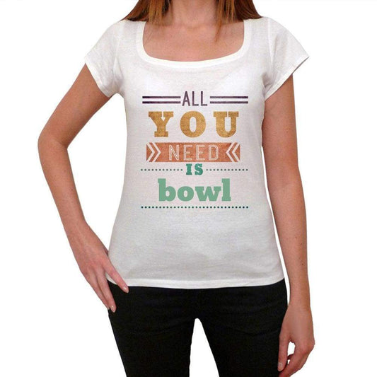 Bowl Womens Short Sleeve Round Neck T-Shirt 00024 - Casual