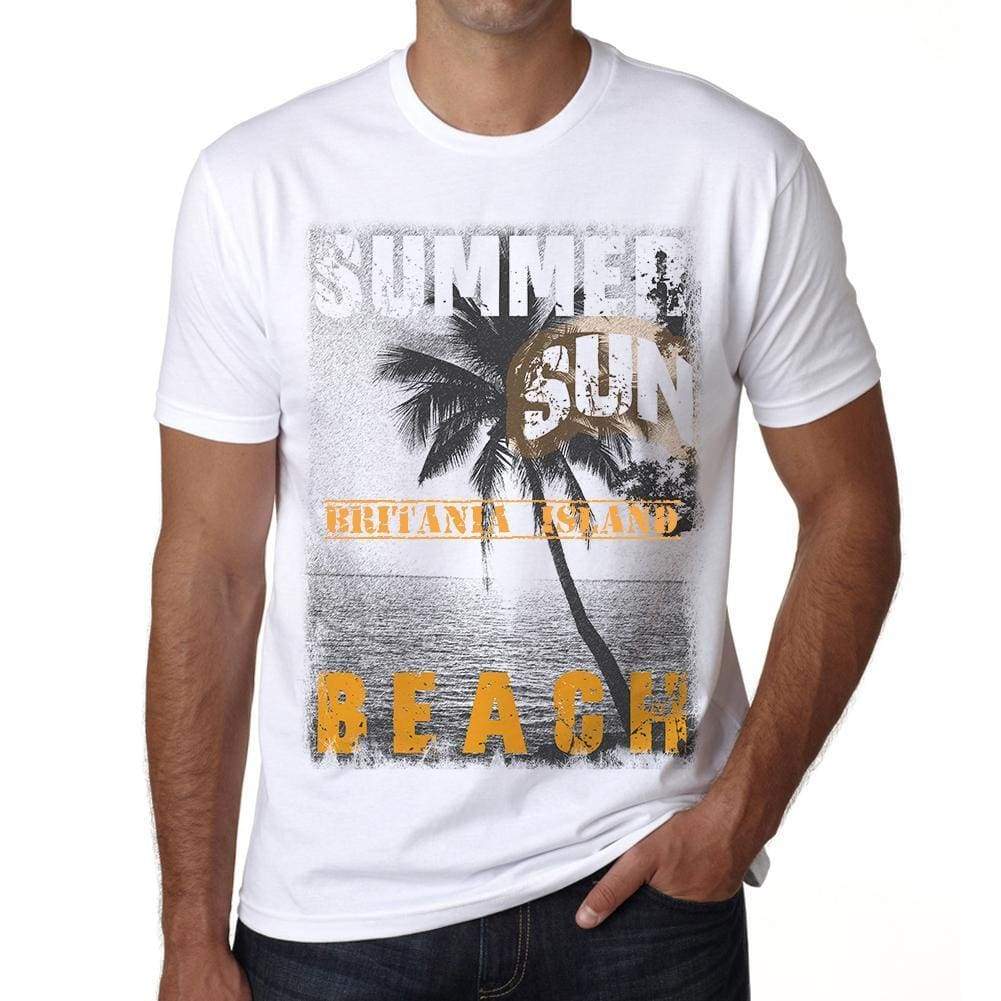 Britania Island Mens Short Sleeve Round Neck T-Shirt - Casual