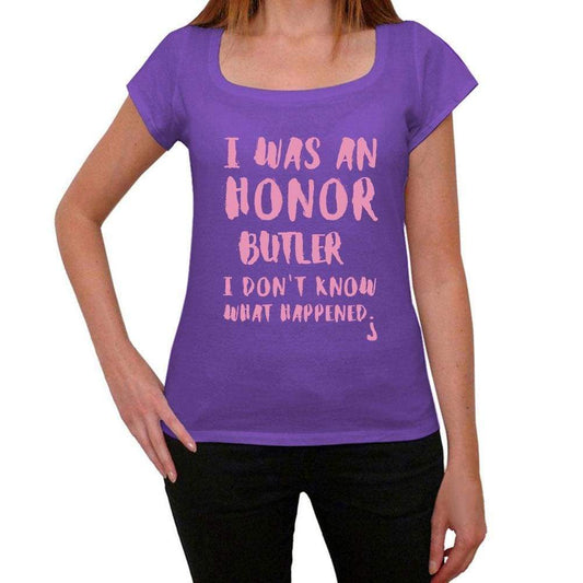 Butler What Happened Purple Womens Short Sleeve Round Neck T-Shirt Gift T-Shirt 00321 - Purple / Xs - Casual