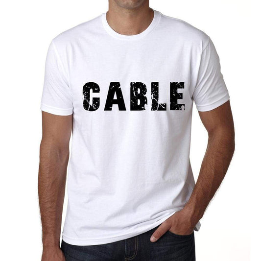 Cable Mens T Shirt White Birthday Gift 00552 - White / Xs - Casual