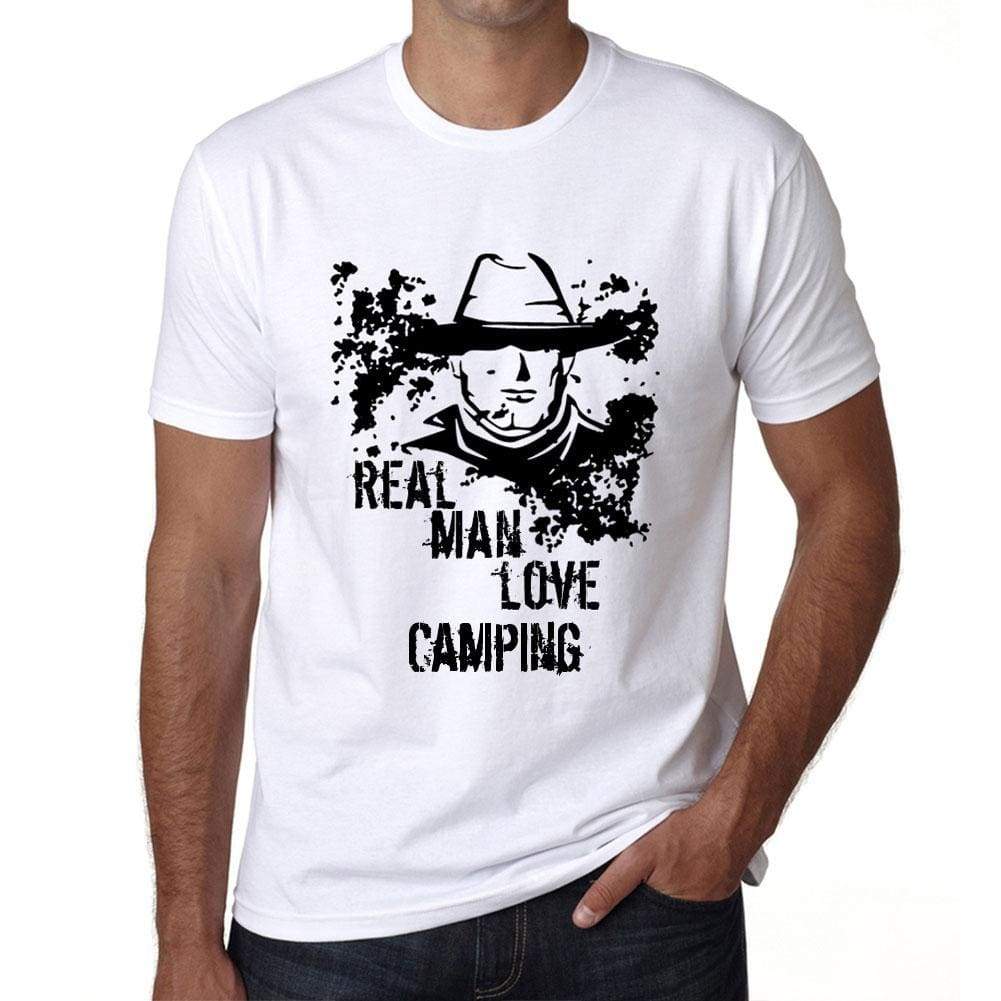 Camping Real Men Love Camping Mens T Shirt White Birthday Gift 00539 - White / Xs - Casual