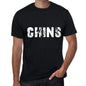 Chins Mens Retro T Shirt Black Birthday Gift 00553 - Black / Xs - Casual