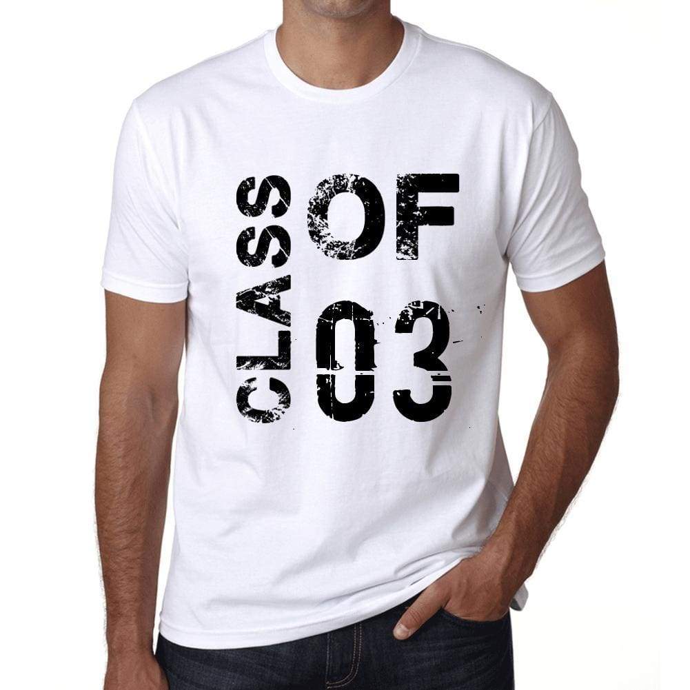 Class Of 03 Mens T-Shirt White Birthday Gift 00437 - White / Xs - Casual