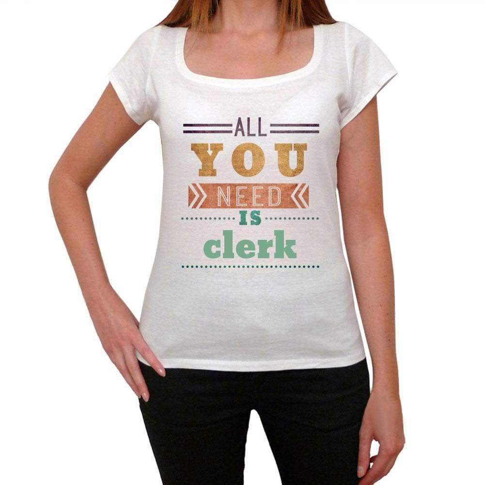 Clerk Womens Short Sleeve Round Neck T-Shirt 00024 - Casual