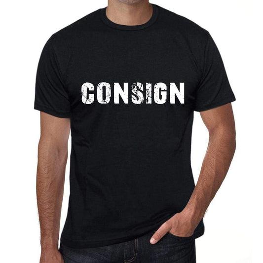 Consign Mens Vintage T Shirt Black Birthday Gift 00555 - Black / Xs - Casual