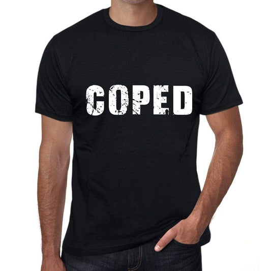 Coped Mens Retro T Shirt Black Birthday Gift 00553 - Black / Xs - Casual