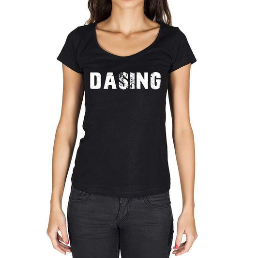 Dasing German Cities Black Womens Short Sleeve Round Neck T-Shirt 00002 - Casual