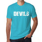 Devils Mens Short Sleeve Round Neck T-Shirt 00020 - Blue / S - Casual