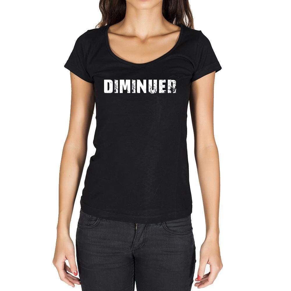 Diminuer French Dictionary Womens Short Sleeve Round Neck T-Shirt 00010 - Casual