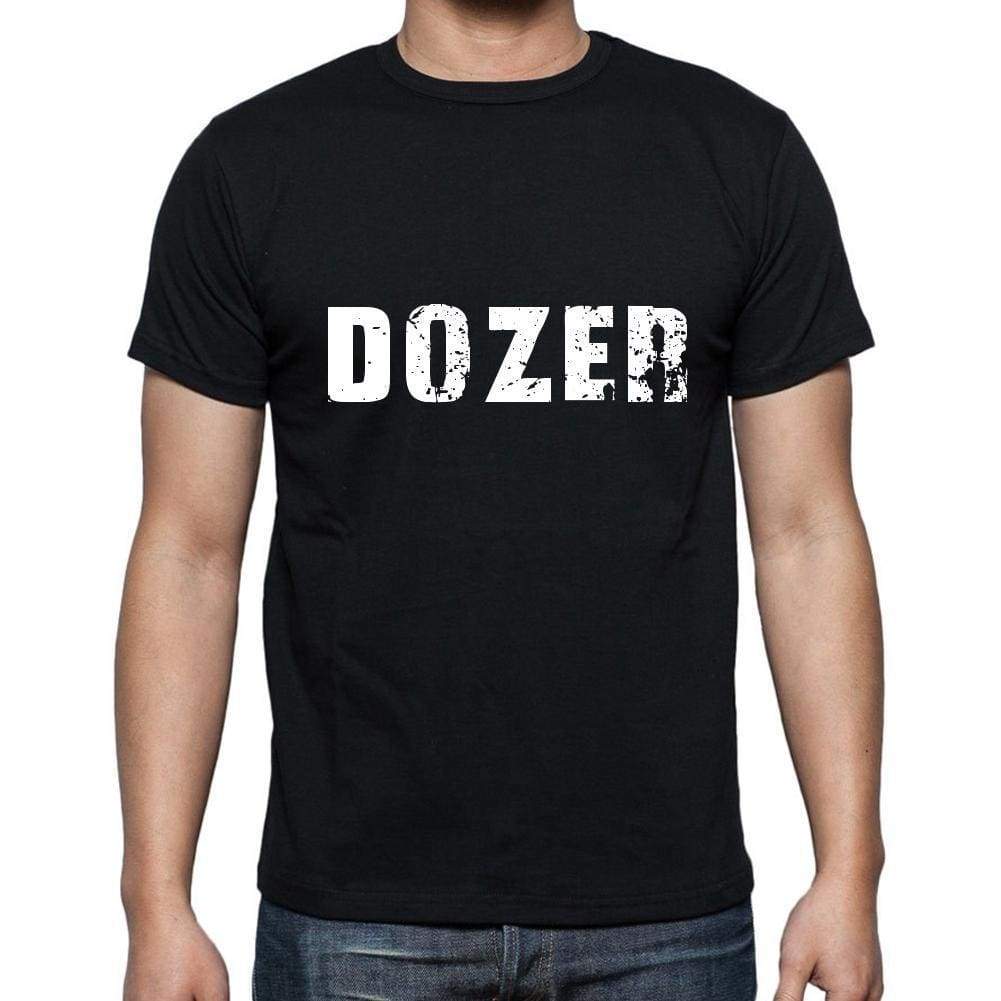 Dozer Mens Short Sleeve Round Neck T-Shirt 5 Letters Black Word 00006 - Casual