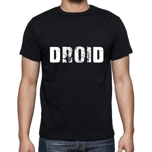 Droid Mens Short Sleeve Round Neck T-Shirt 5 Letters Black Word 00006 - Casual