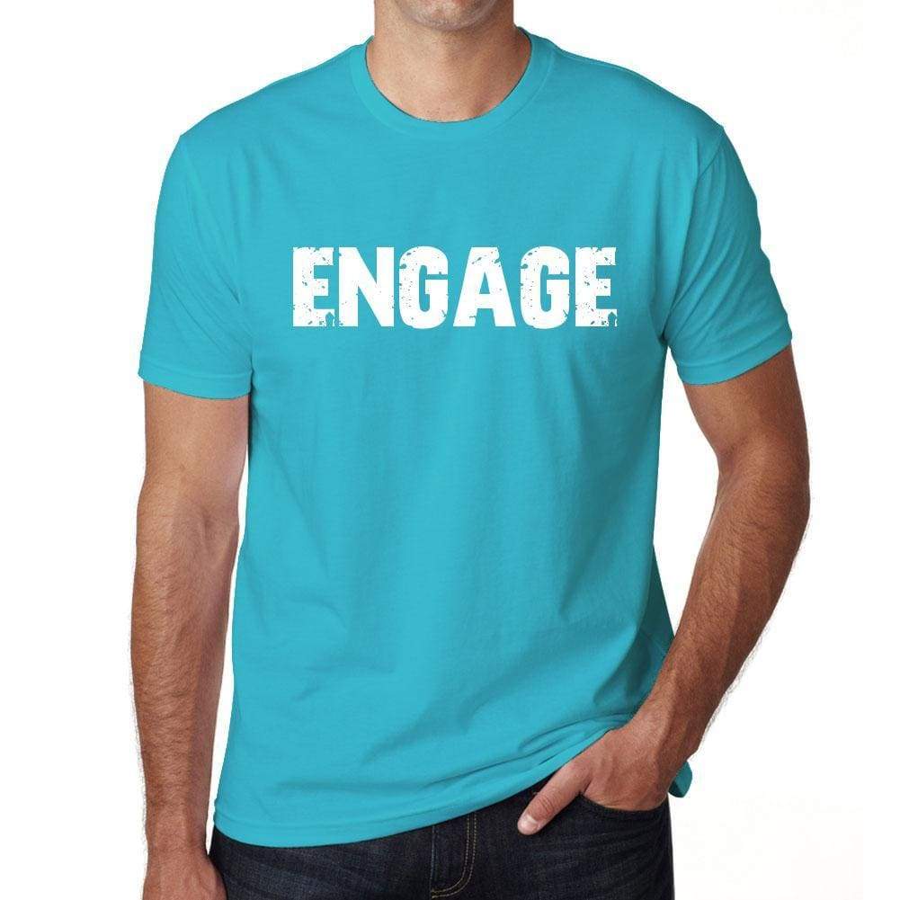 Engage Mens Short Sleeve Round Neck T-Shirt - Blue / S - Casual