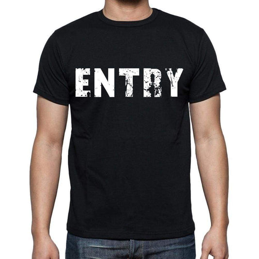 Entry Mens Short Sleeve Round Neck T-Shirt Black T-Shirt En