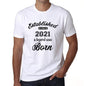 Established Since 2021 Mens Short Sleeve Round Neck T-Shirt 00095 - White / S - Casual