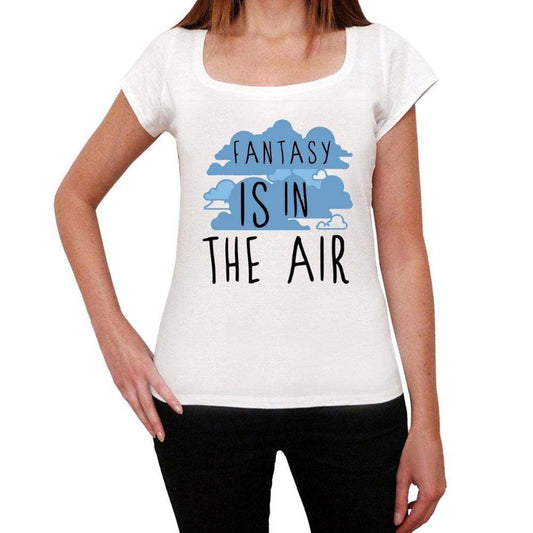 Fantasy In The Air White Womens Short Sleeve Round Neck T-Shirt Gift T-Shirt 00302 - White / Xs - Casual