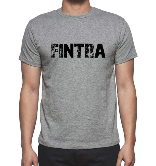 Fintra Grey Mens Short Sleeve Round Neck T-Shirt 00018 - Grey / S - Casual