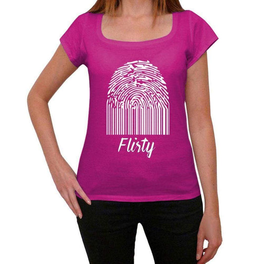 Flirty Fingerprint Pink Womens Short Sleeve Round Neck T-Shirt Gift T-Shirt 00307 - Pink / Xs - Casual