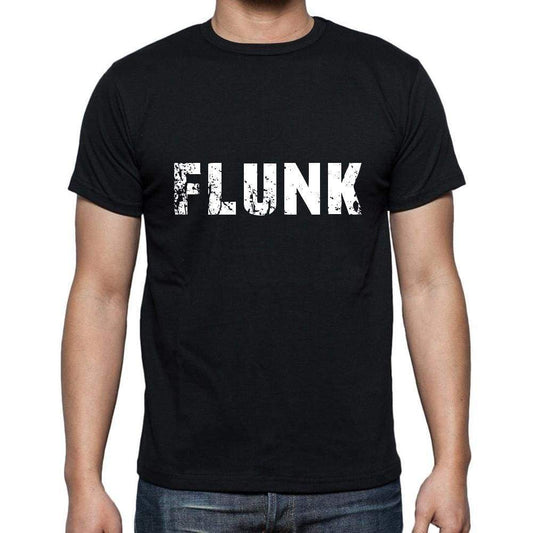 Flunk Mens Short Sleeve Round Neck T-Shirt 5 Letters Black Word 00006 - Casual