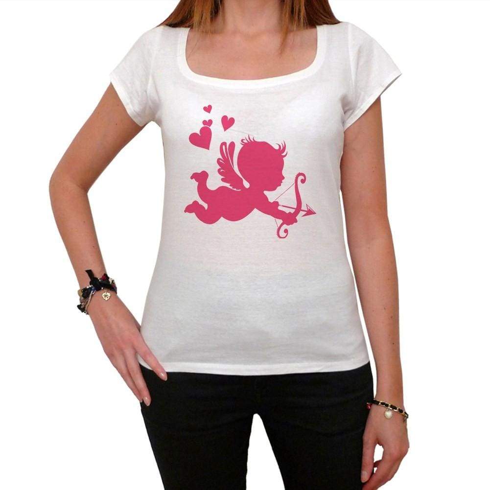 Flying Cupid Tshirt White Womens T-Shirt 00157