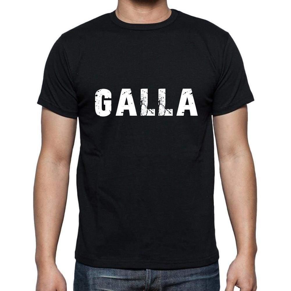 Galla Mens Short Sleeve Round Neck T-Shirt 5 Letters Black Word 00006 - Casual