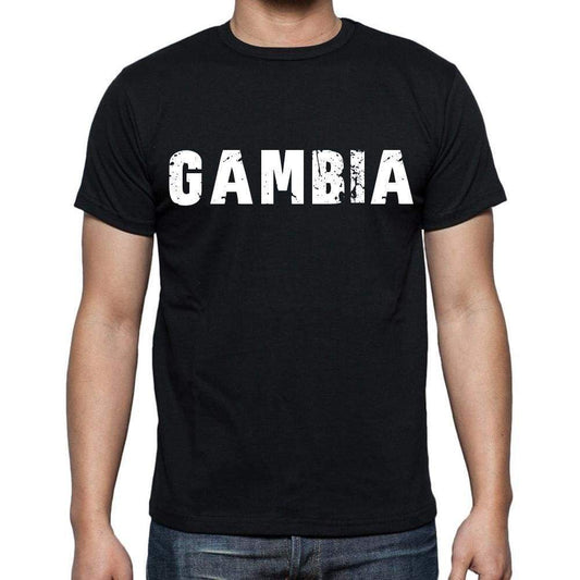 Gambia T-Shirt For Men Short Sleeve Round Neck Black T Shirt For Men - T-Shirt