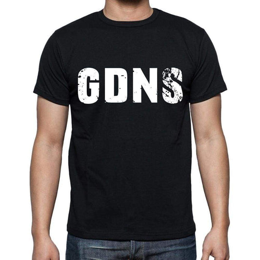 Gdns Mens Short Sleeve Round Neck T-Shirt 4 Letters Black - Casual